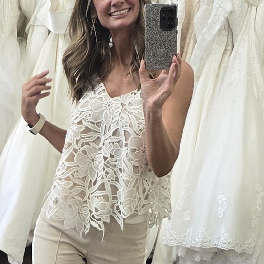 Alice & olivia sz xs lace tank